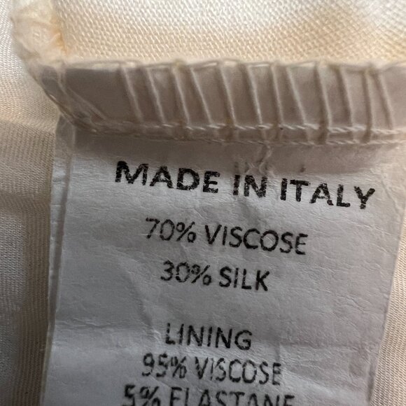 NWOT LARA GUIDOTTI Ivory Maxi Dress S Itlay Made Silk Blend Lined Boho Ramantic - Picture 6 of 11